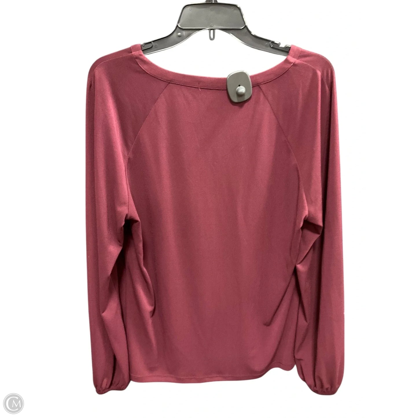 Top Long Sleeve By Inc In Maroon, Size: L
