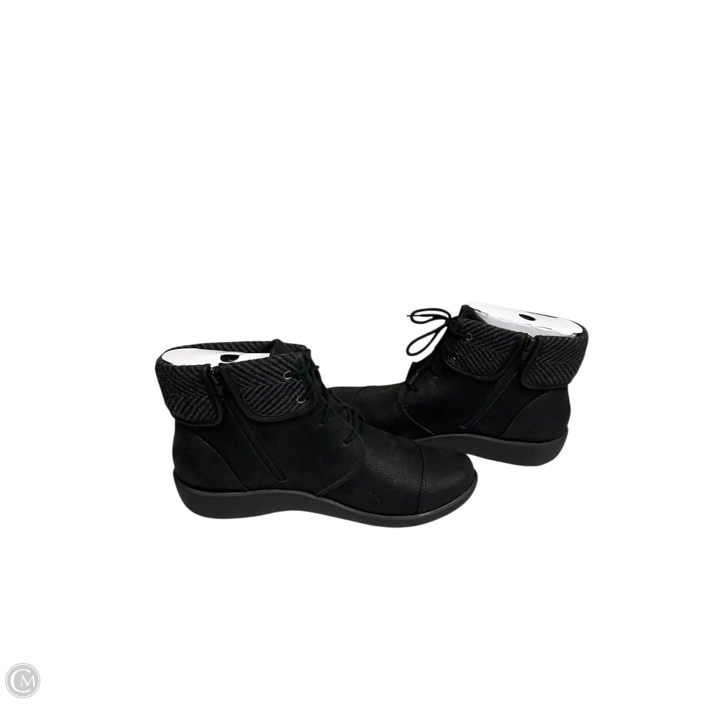 Boots Ankle Flats By Clarks In Black, Size: 9
