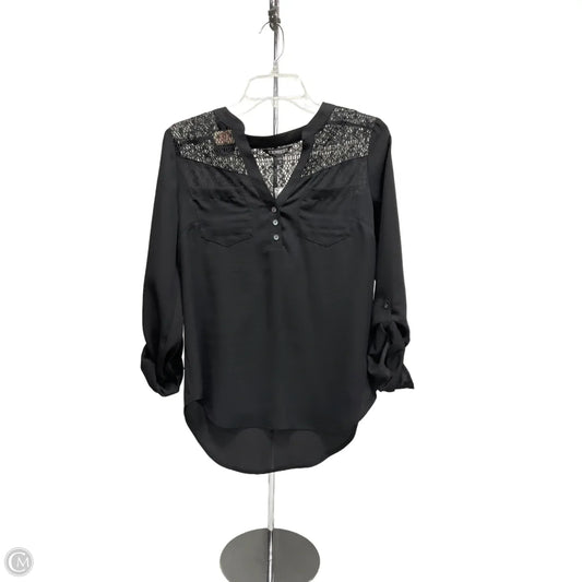 Top Long Sleeve By Express In Black, Size: Xs
