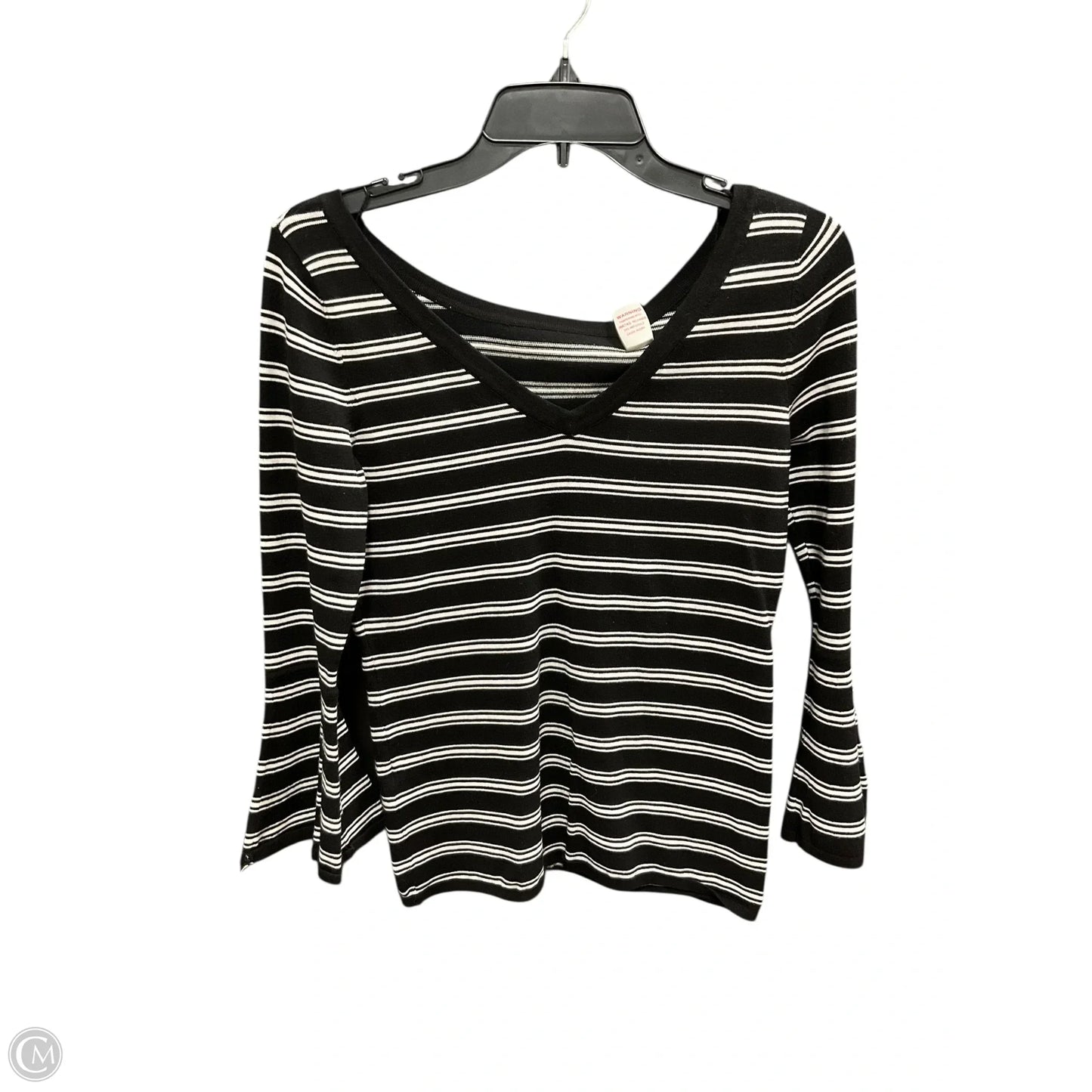 Top Long Sleeve By White House Black Market In Striped Pattern, Size: S
