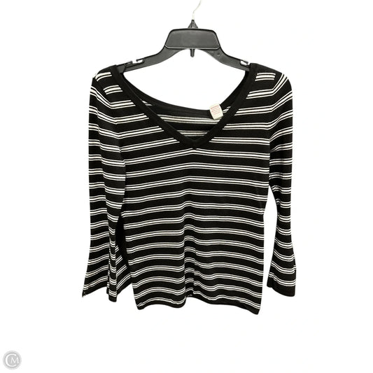 Top Long Sleeve By White House Black Market In Striped Pattern, Size: S