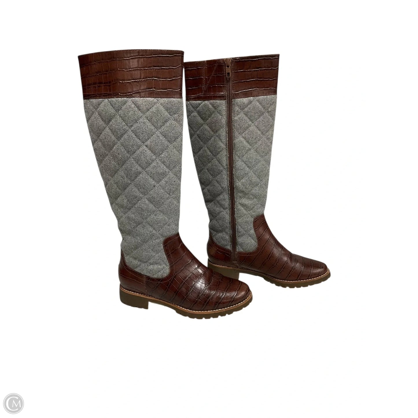 Boots Knee Flats By Sperry In Brown & Grey, Size: 6