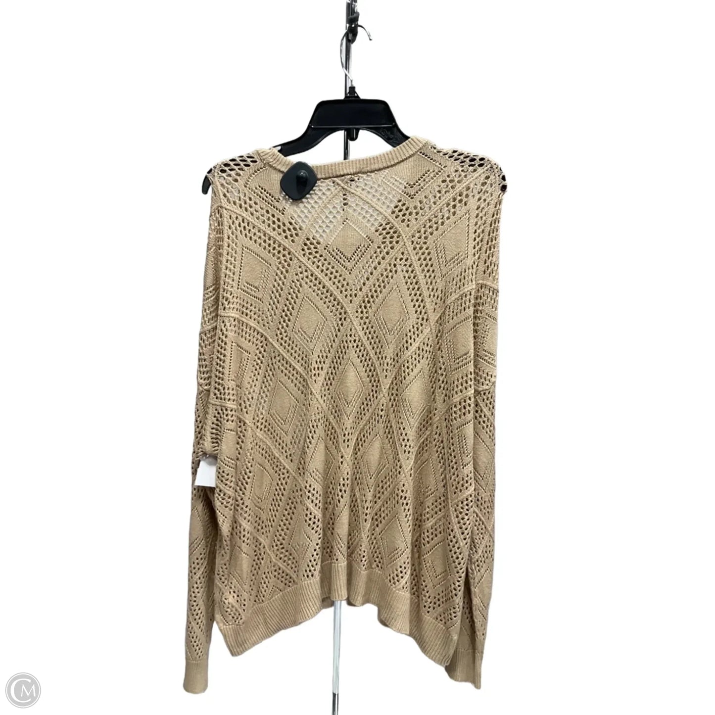 Top Long Sleeve By Torrid In Tan, Size: 1x