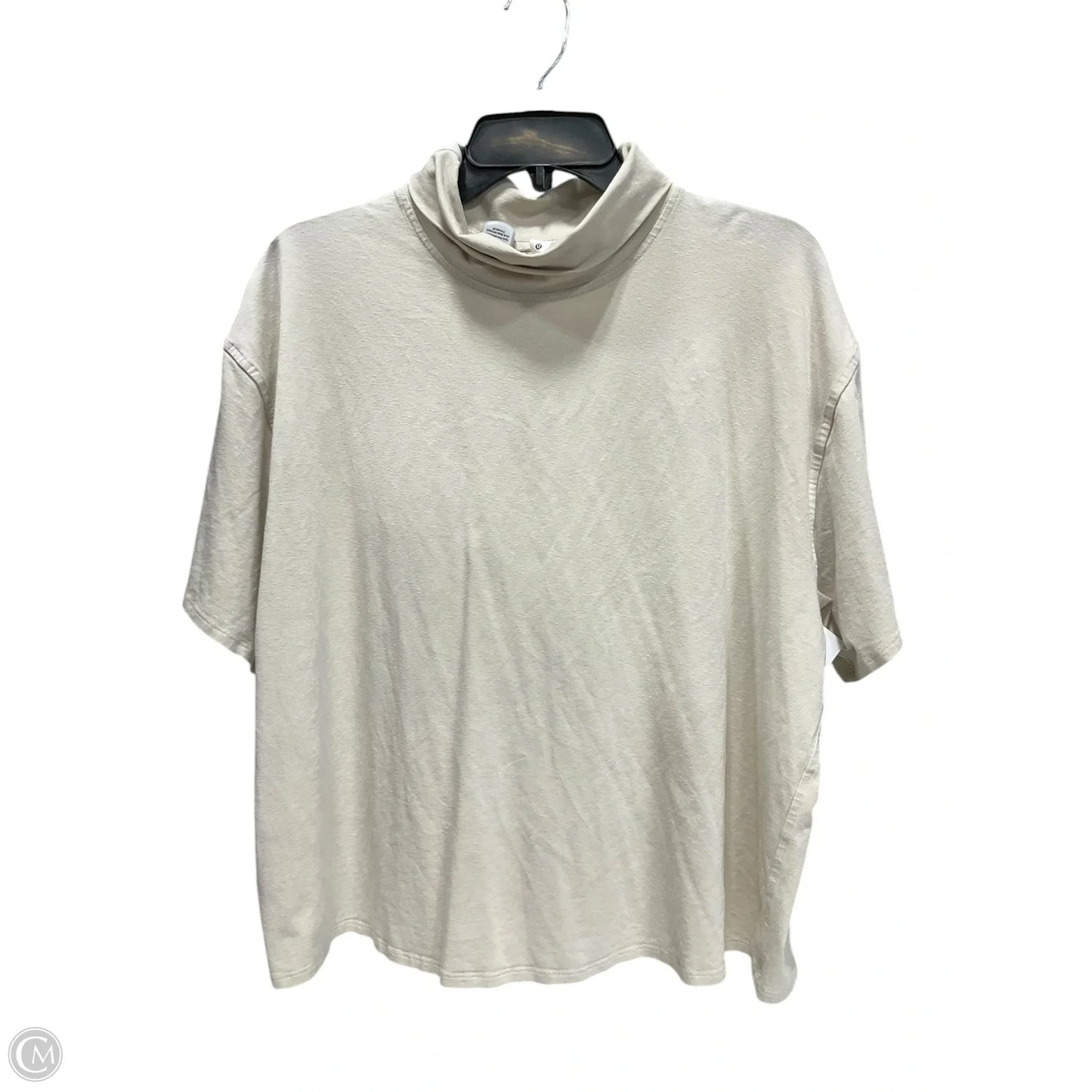 Athletic Top Short Sleeve By Lululemon In Beige, Size: 12