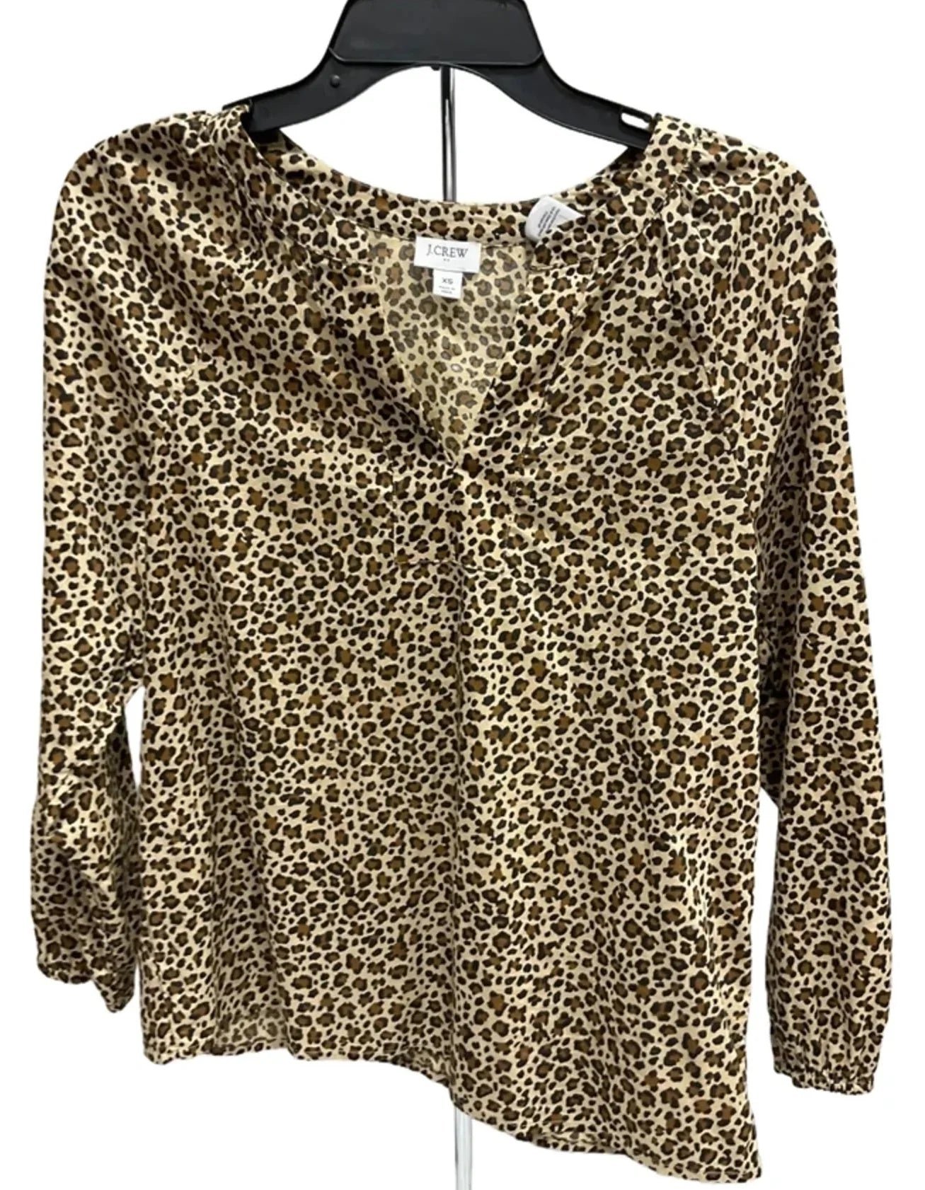 Top Long Sleeve By J. Crew In Animal Print, Size: Xs