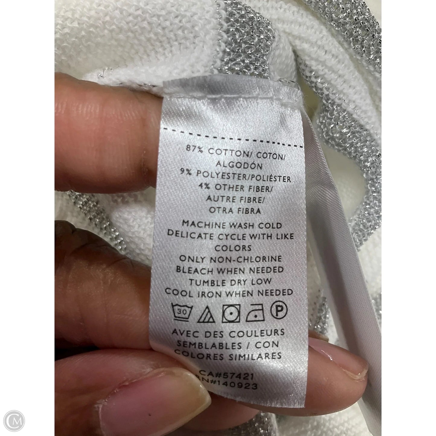 Top Long Sleeve By Loft In Striped Pattern, Size: S