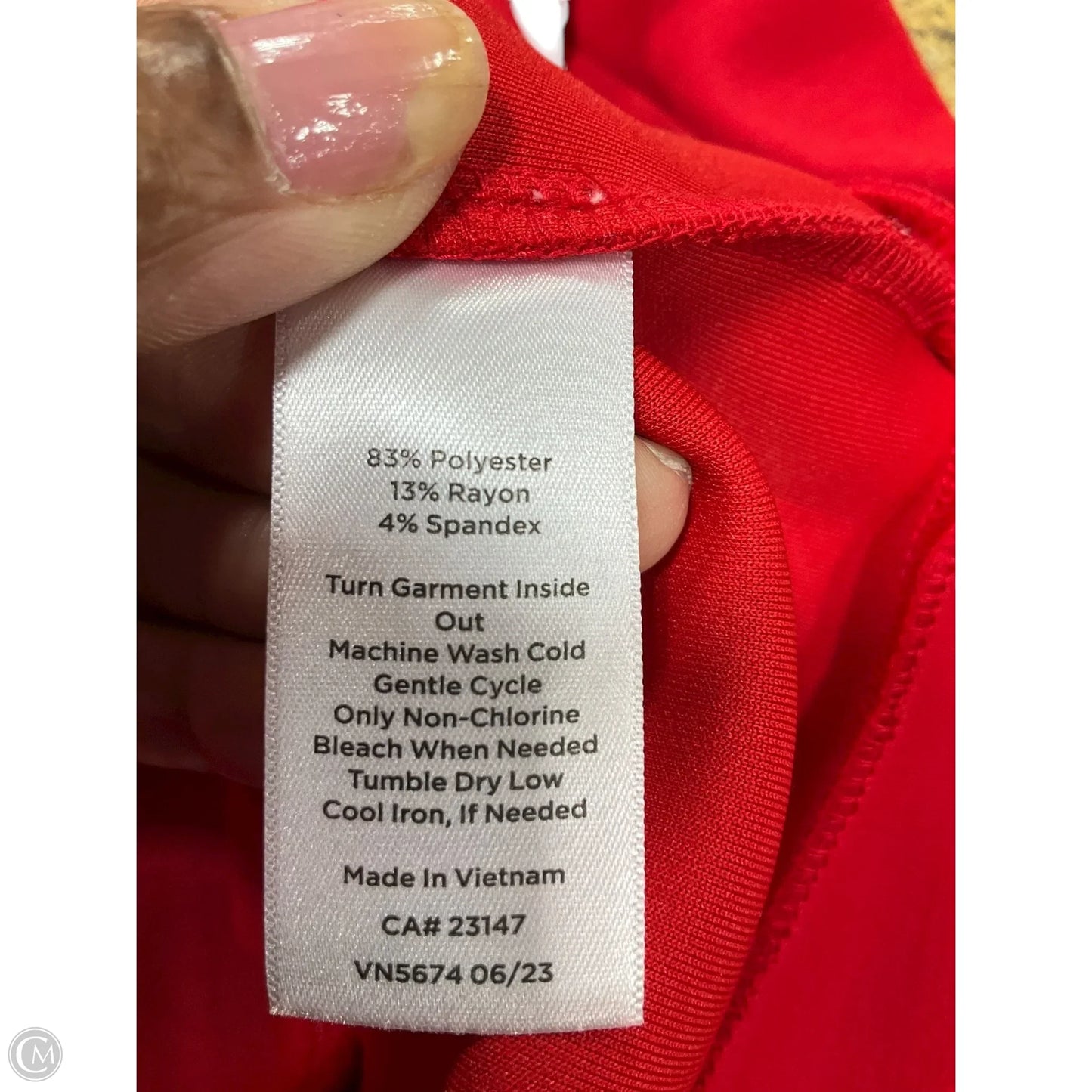 Top Long Sleeve By Talbots In Red, Size: M