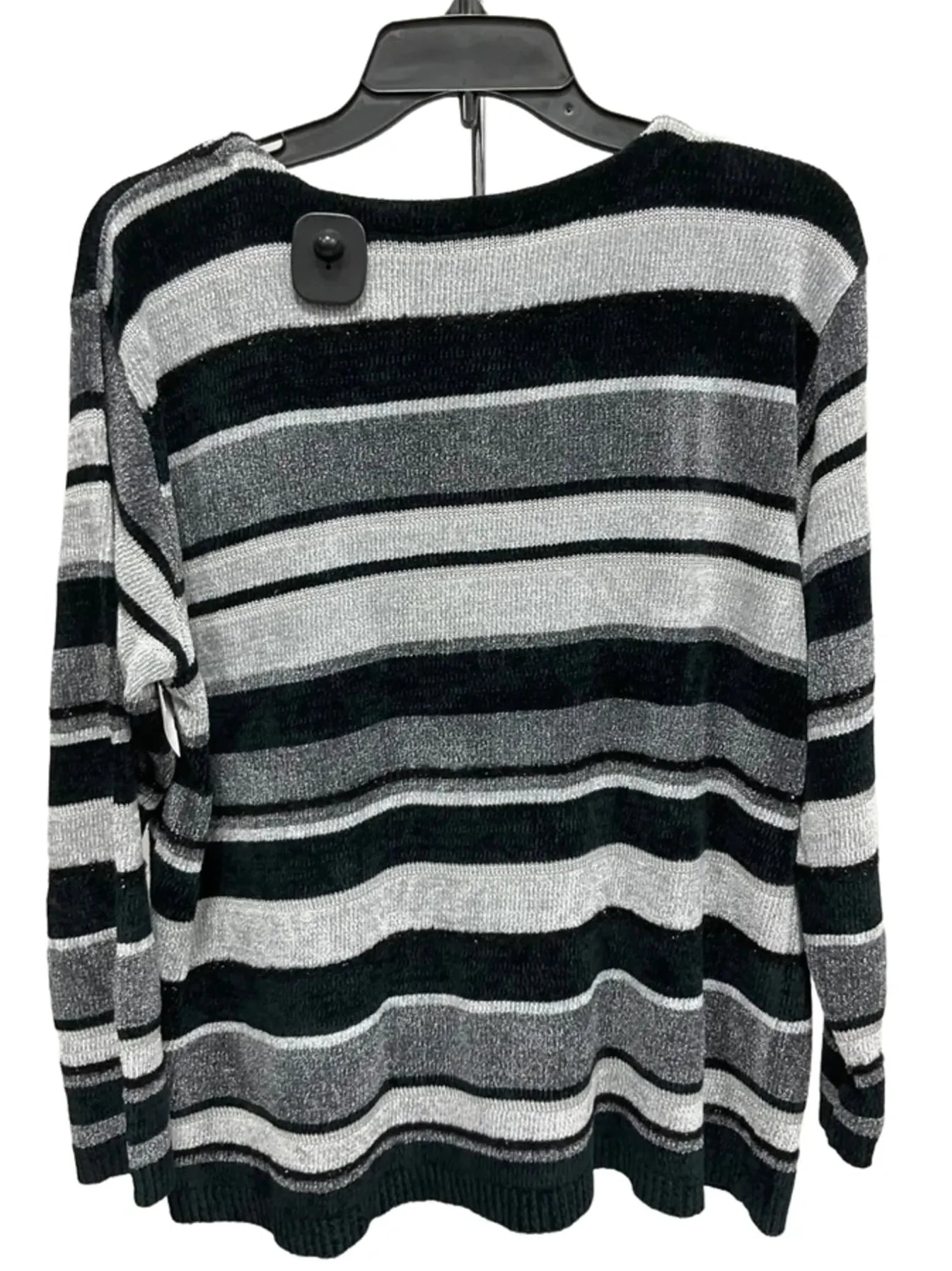 Sweater By Liz Claiborne In Striped Pattern, Size: L
