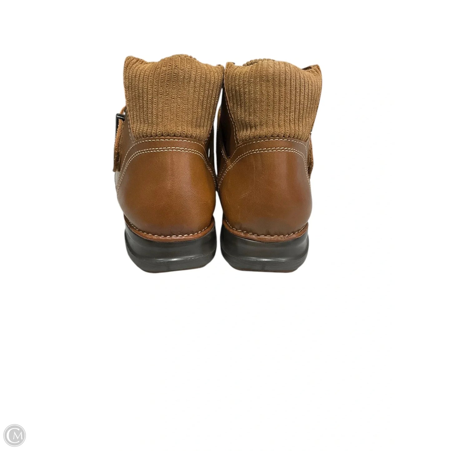 Boots Ankle Flats By Clarks In Tan, Size: 8