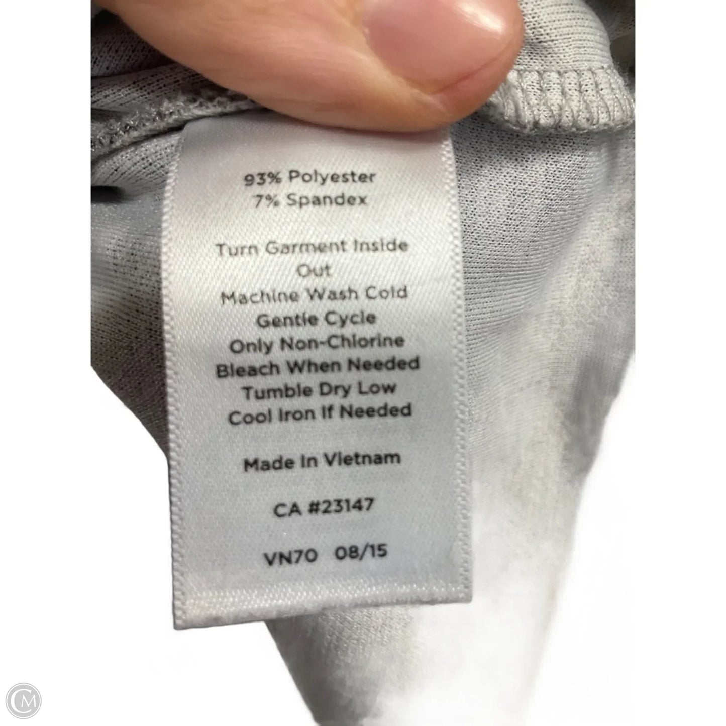 Athletic Top Long Sleeve Collar By Talbots In Grey, Size: L