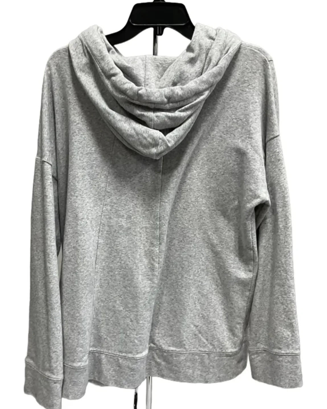 Athletic Top Long Sleeve Hoodie By Talbots In Grey, Size: Xl