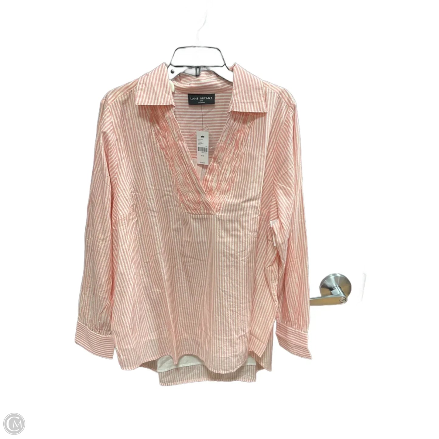 Top Long Sleeve By Lane Bryant In Striped Pattern, Size: 2x