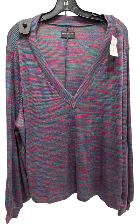 Top Long Sleeve By Lane Bryant In Striped Pattern, Size: 2x