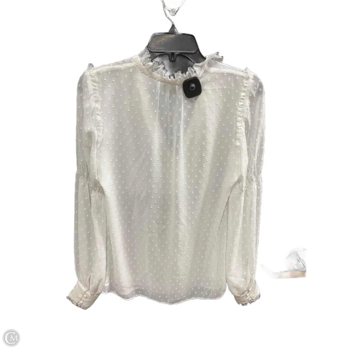 Top Long Sleeve By White House Black Market In White, Size: S