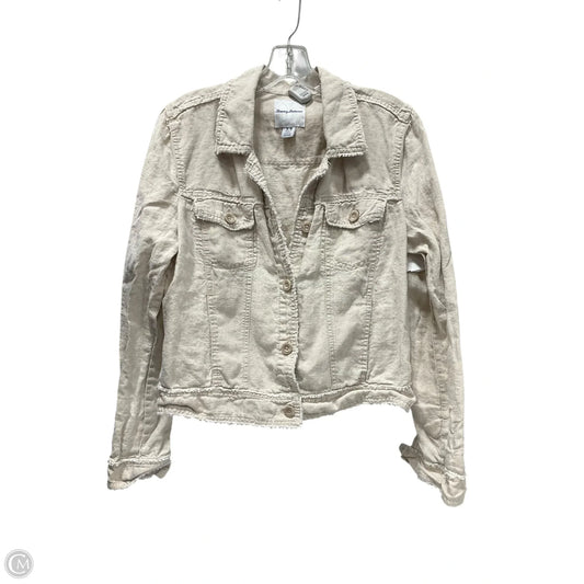 Blouse Long Sleeve By Tommy Bahama In Beige, Size: M