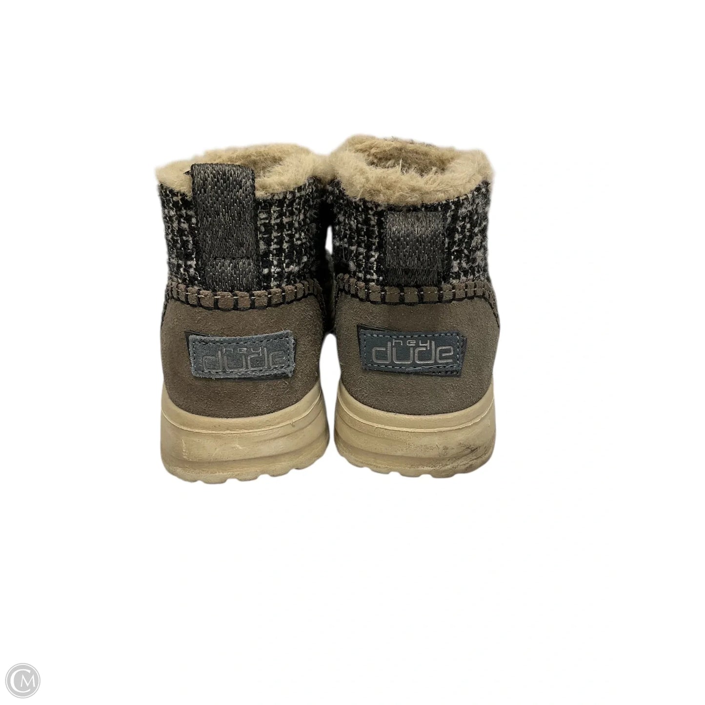 Shoes Sneakers By Hey Dude In Black & Cream, Size: 7