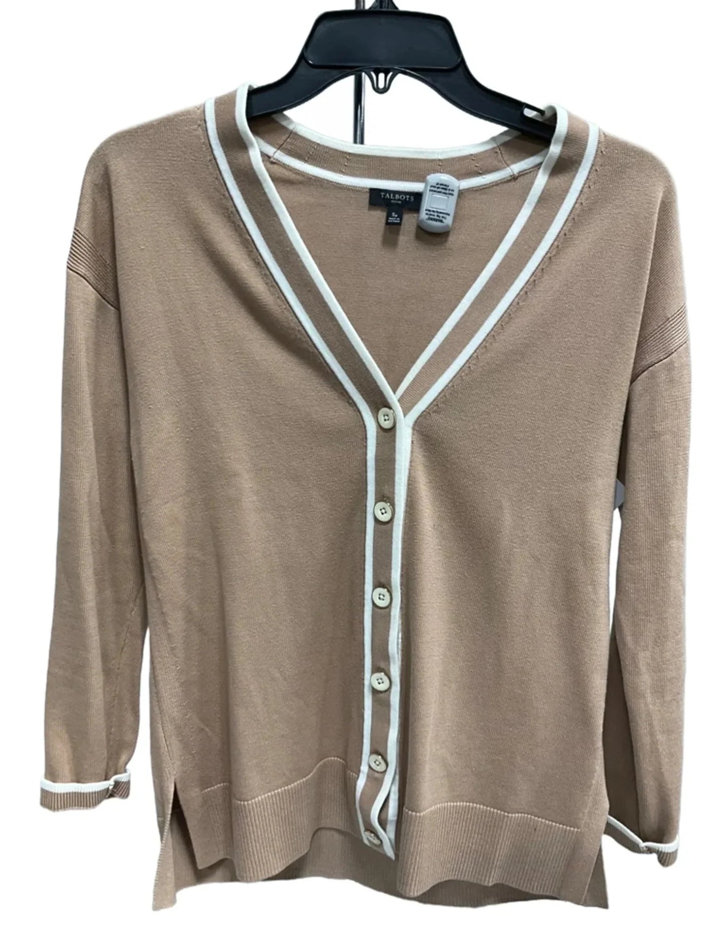 Cardigan By Talbots In Tan, Size: Sp