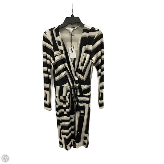 Dress Designer By Diane Von Furstenberg In Black & Cream, Size: 8