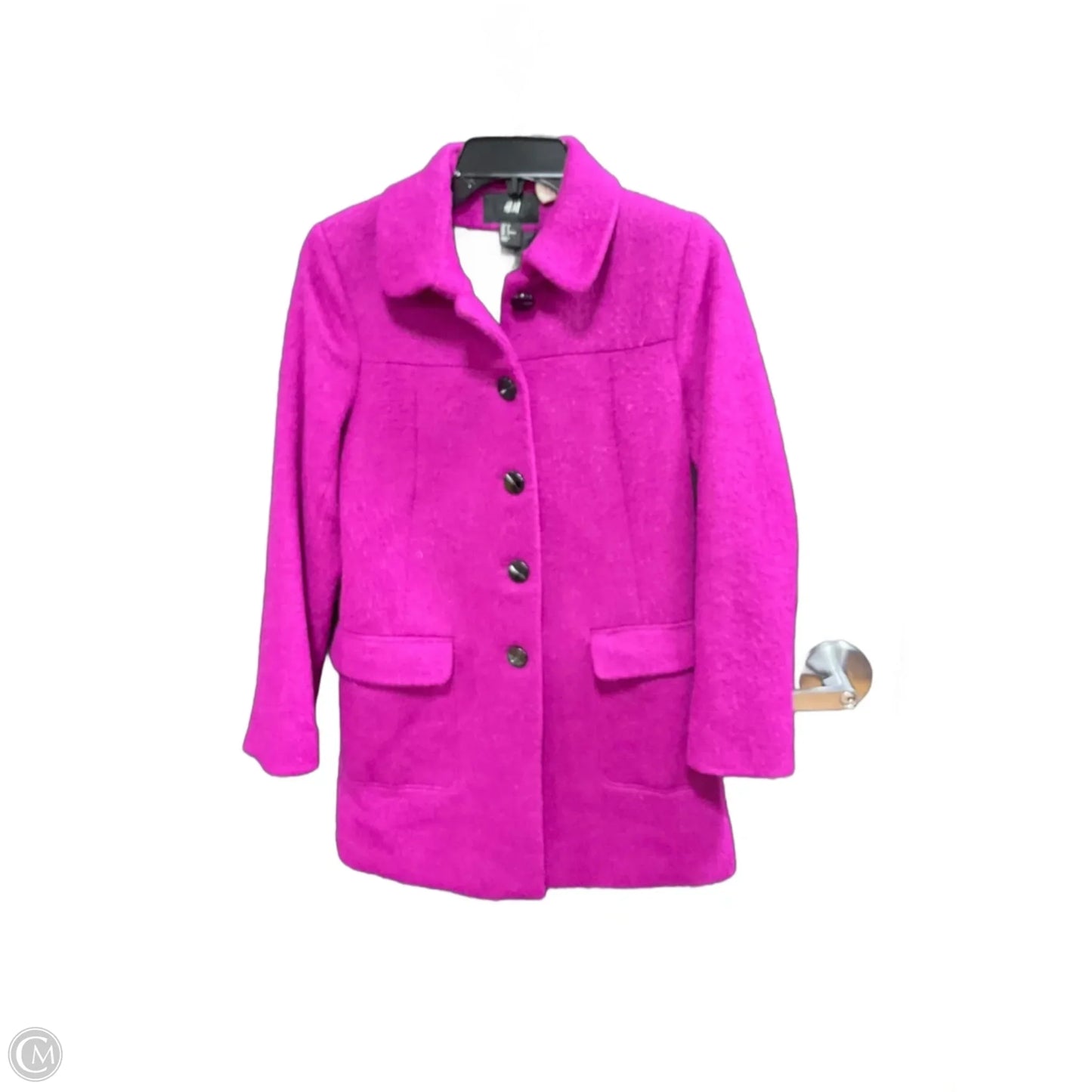 Coat Trench Coat By H&m In Purple, Size: S