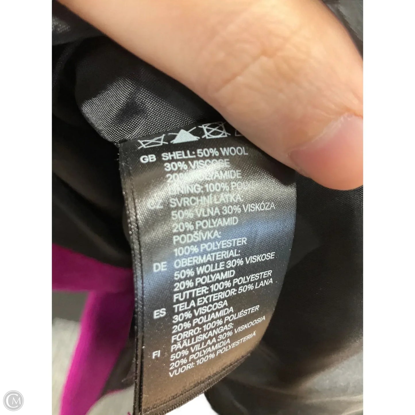 Coat Trench Coat By H&m In Purple, Size: S