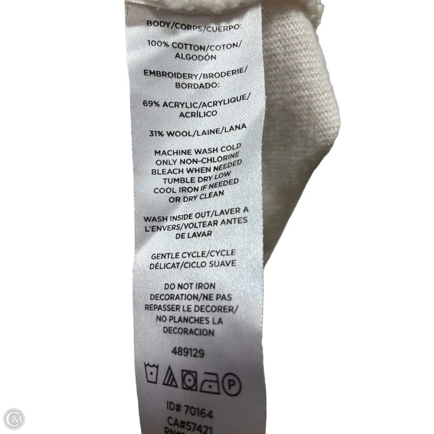 Top Long Sleeve By Loft In Polkadot Pattern, Size: S