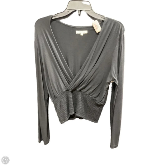 Top Long Sleeve By Z Supply In Black, Size: L