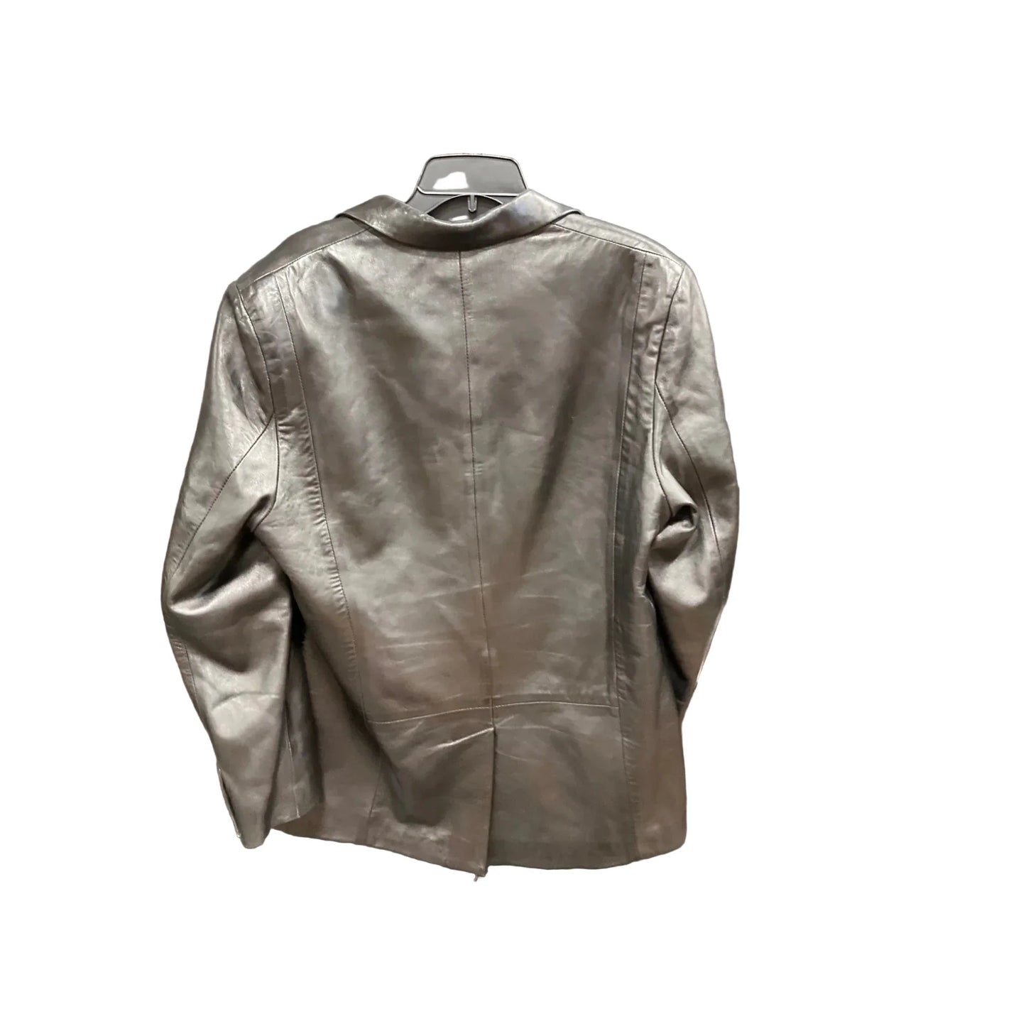 Jacket Moto Leather By Cole-haan In Black, Size: L