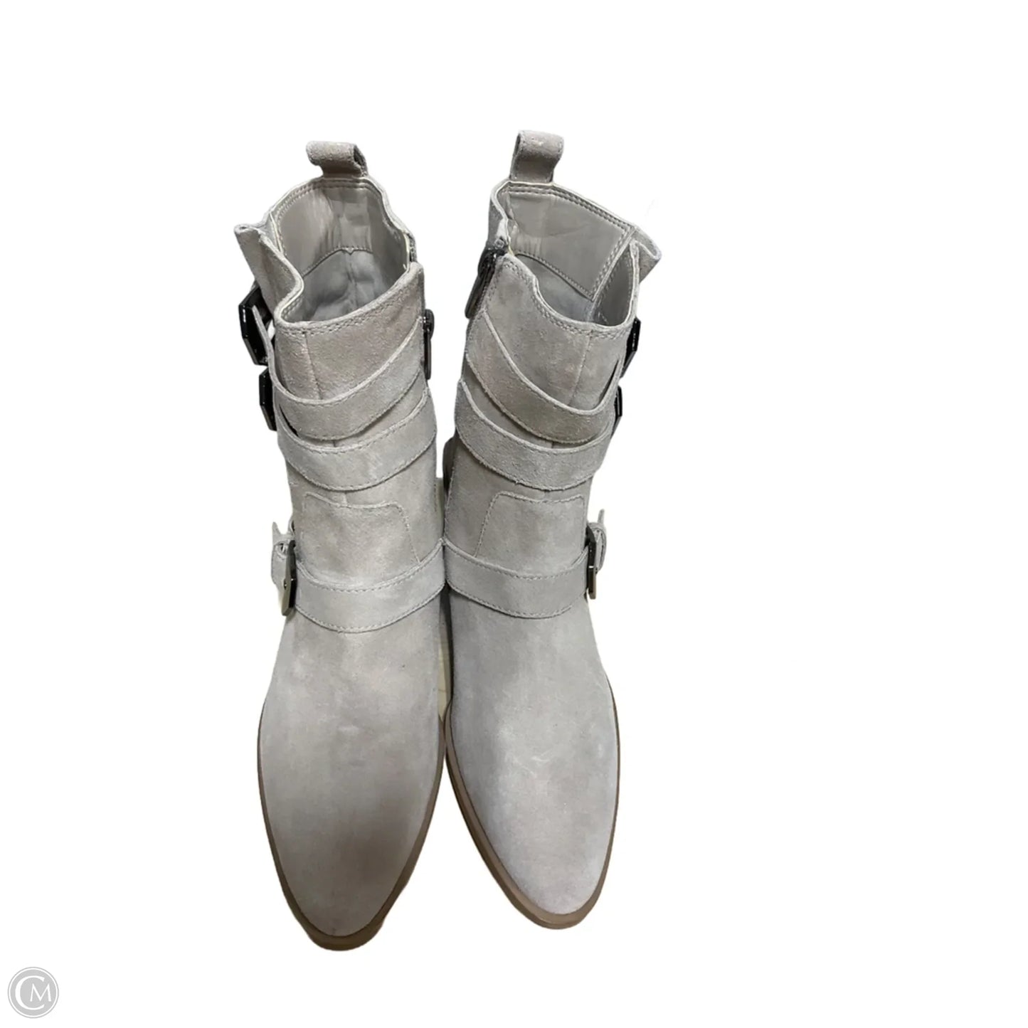 Boots Ankle Heels By Vince Camuto In Beige, Size: 7.5