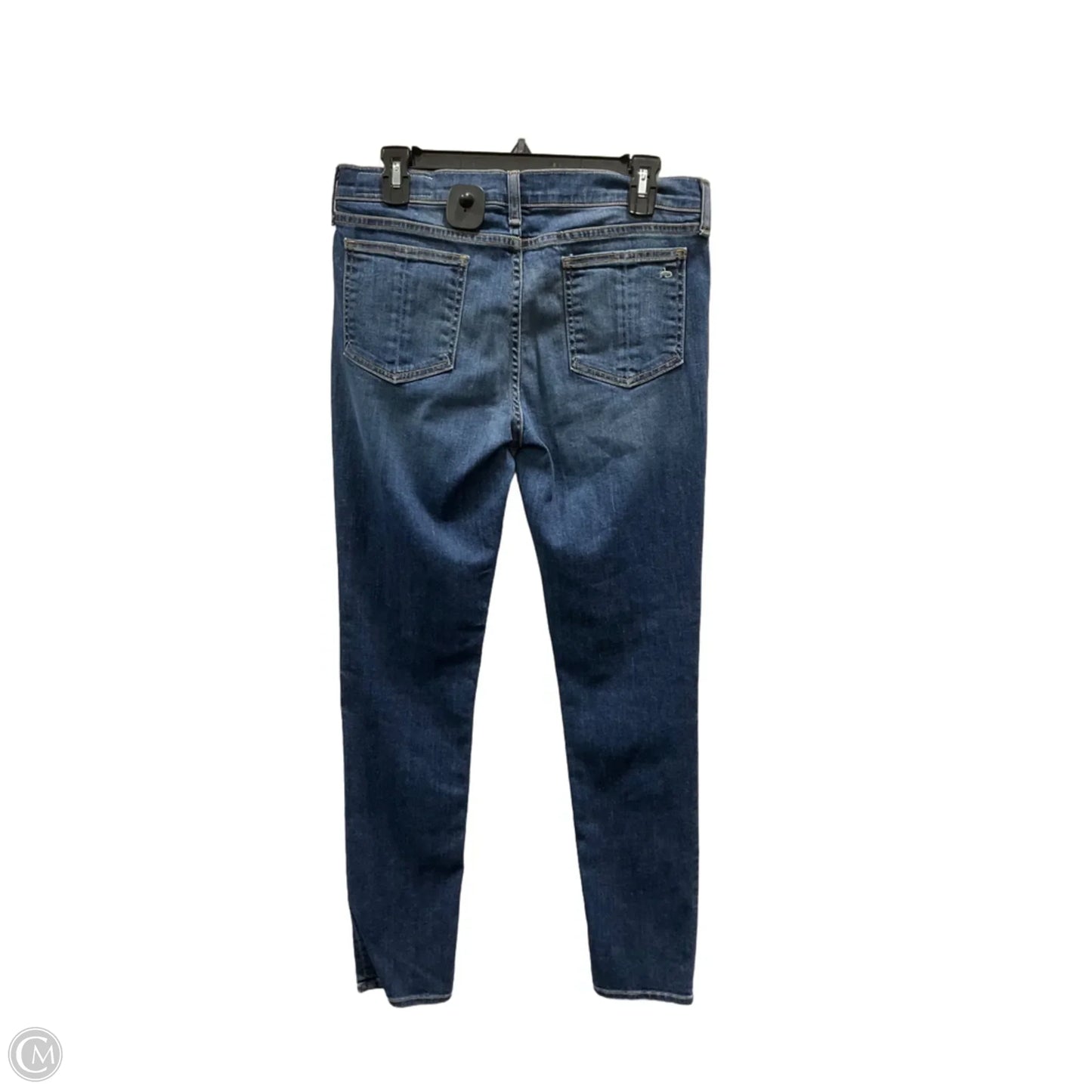 Jeans Skinny By Rag And Bone In Blue Denim, Size: 10