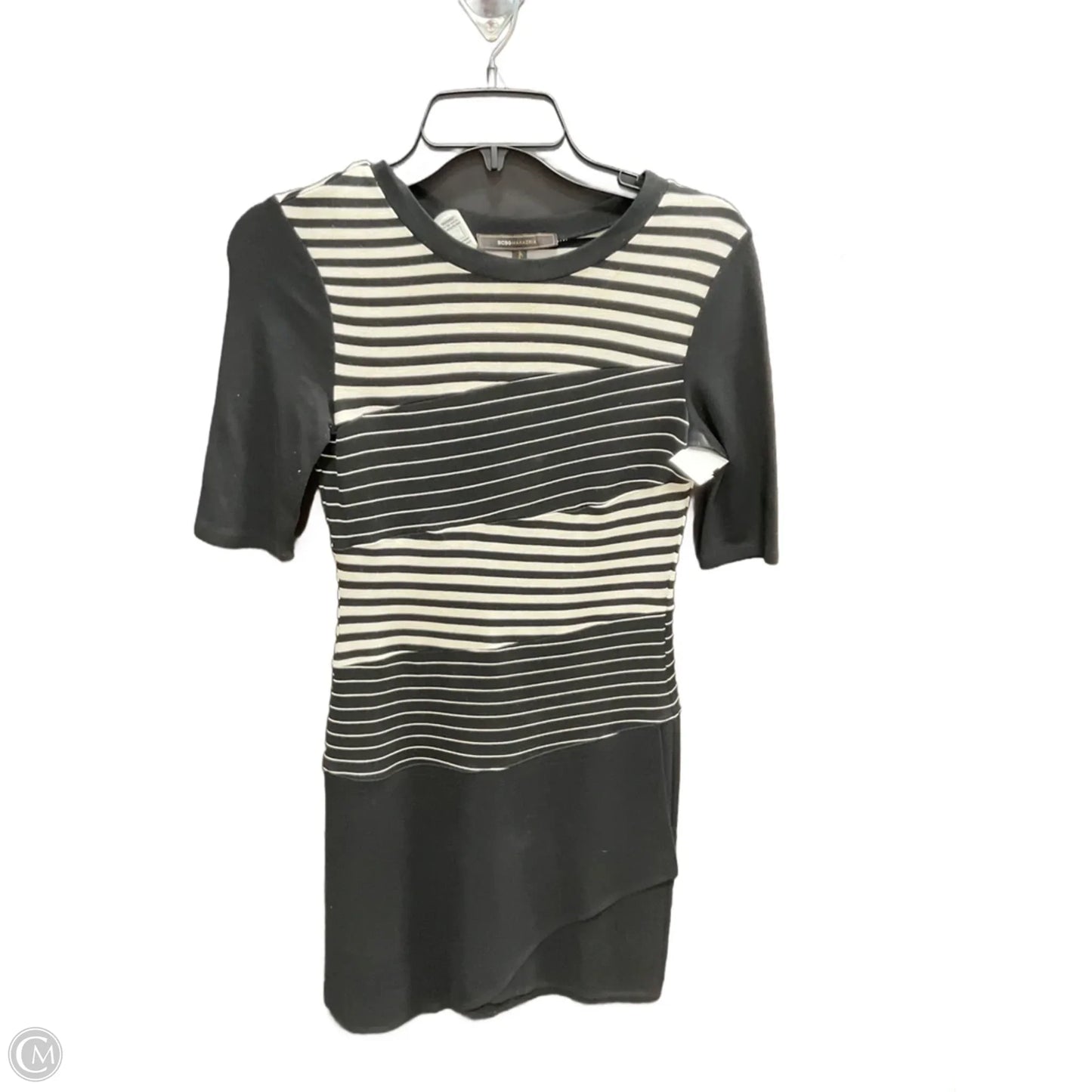 Top 3/4 Sleeve By Bcbgmaxazria In Striped Pattern, Size: Xs