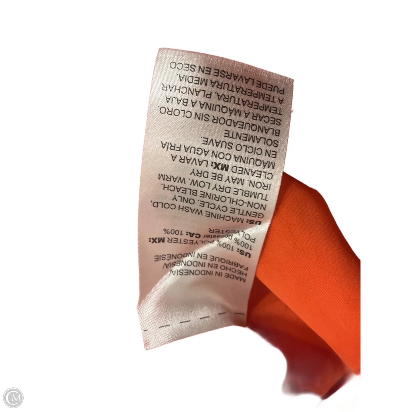 Top 3/4 Sleeve By Chicos In Orange, Size: Xl