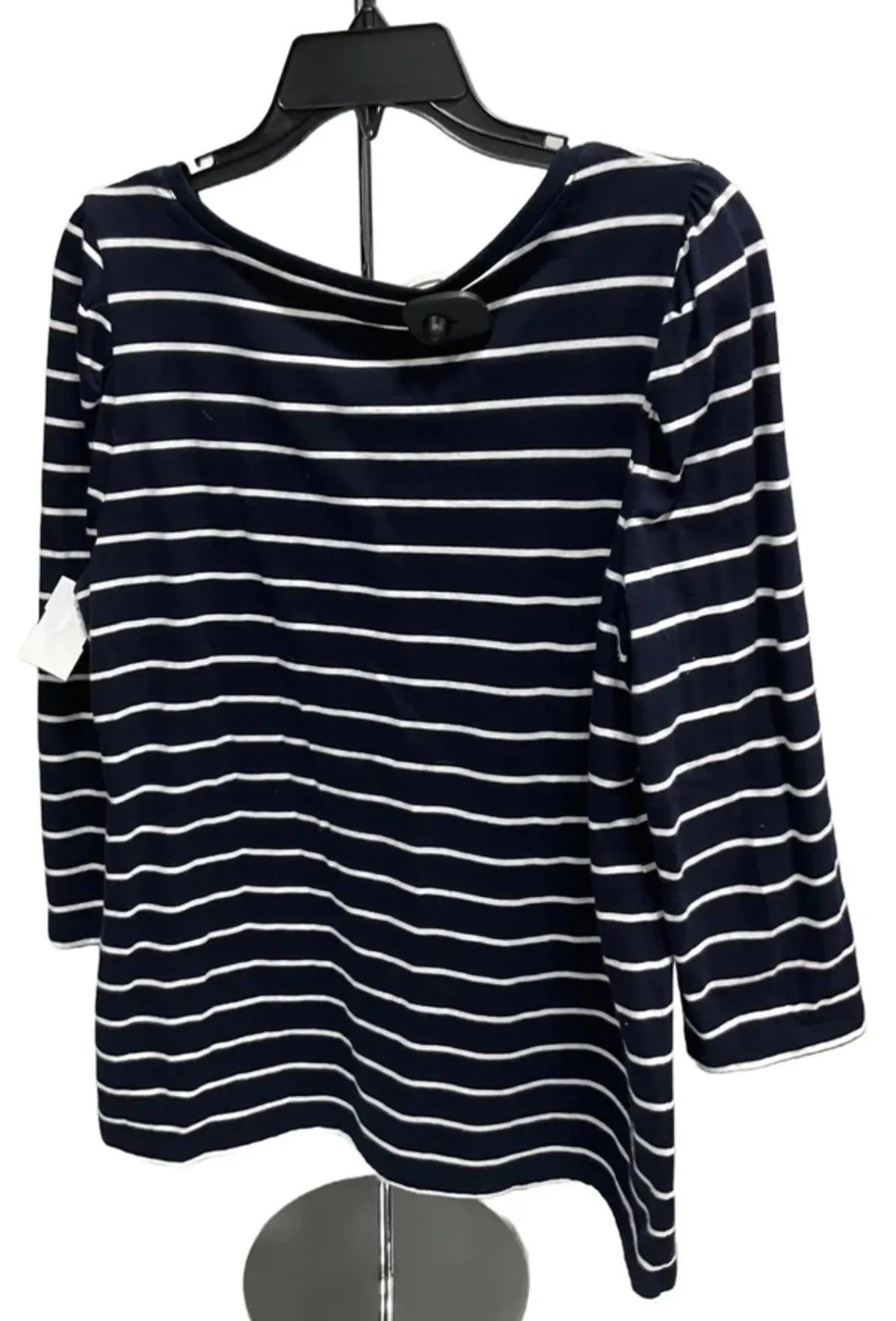 Top 3/4 Sleeve By Talbots In Striped Pattern, Size: L