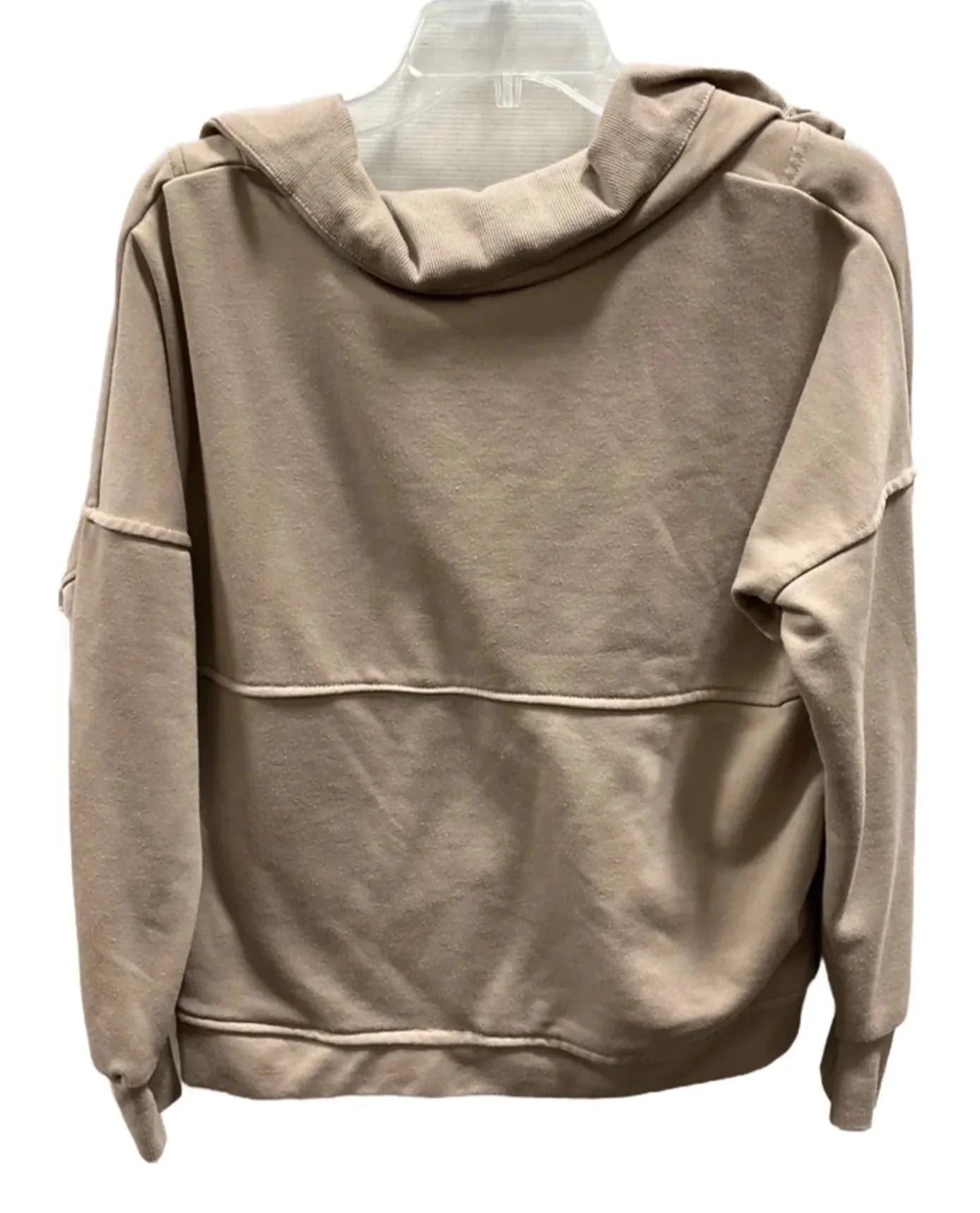 Athletic Top Long Sleeve Collar By Wilo In Tan, Size: S