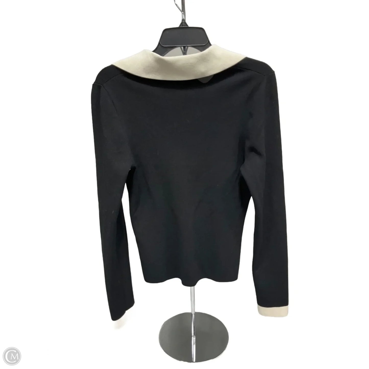 Top Long Sleeve By Express In Black & White, Size: L