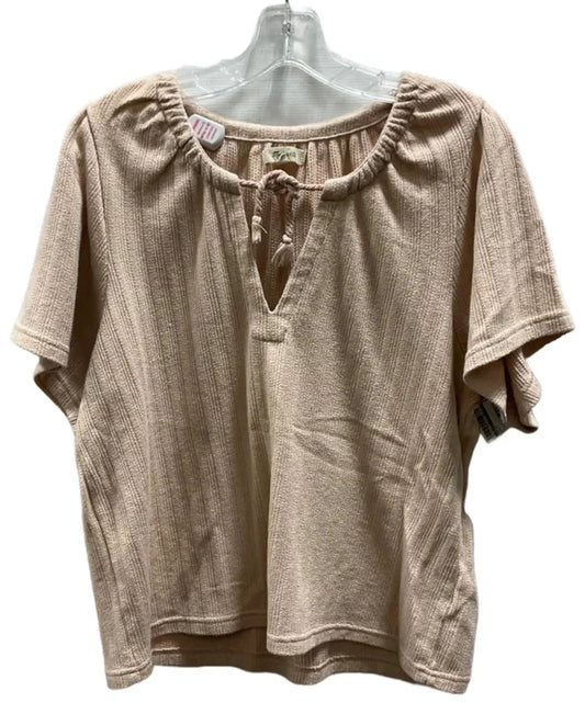 Top Short Sleeve By Madewell In Pink, Size: M