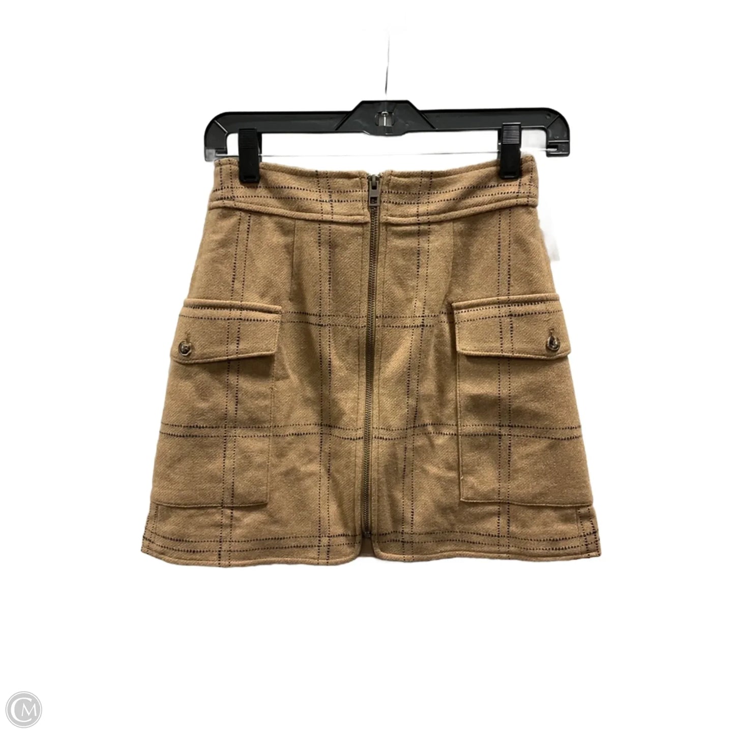 Skirt Mini & Short By Madewell In Black & Tan, Size: 0