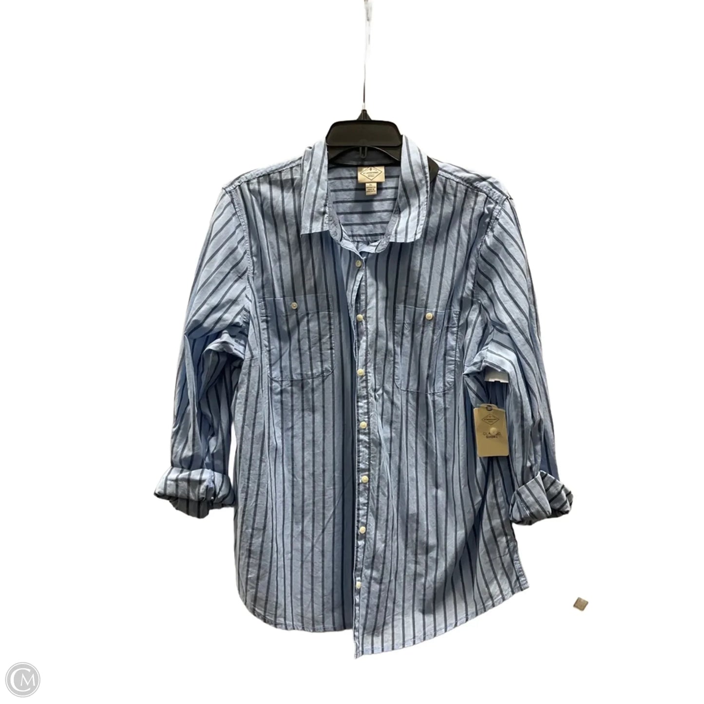 Blouse Long Sleeve By St Johns Bay In Blue, Size: Xl