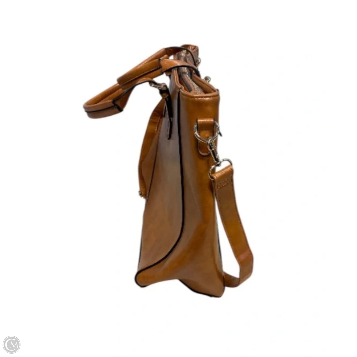 Tote Leather By Badgley Mischka, Size: Medium