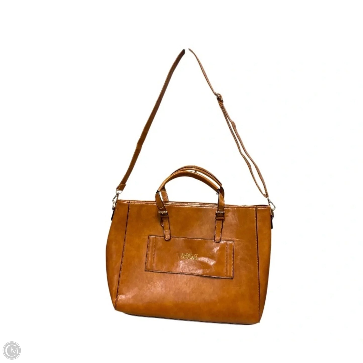 Tote Leather By Badgley Mischka, Size: Medium