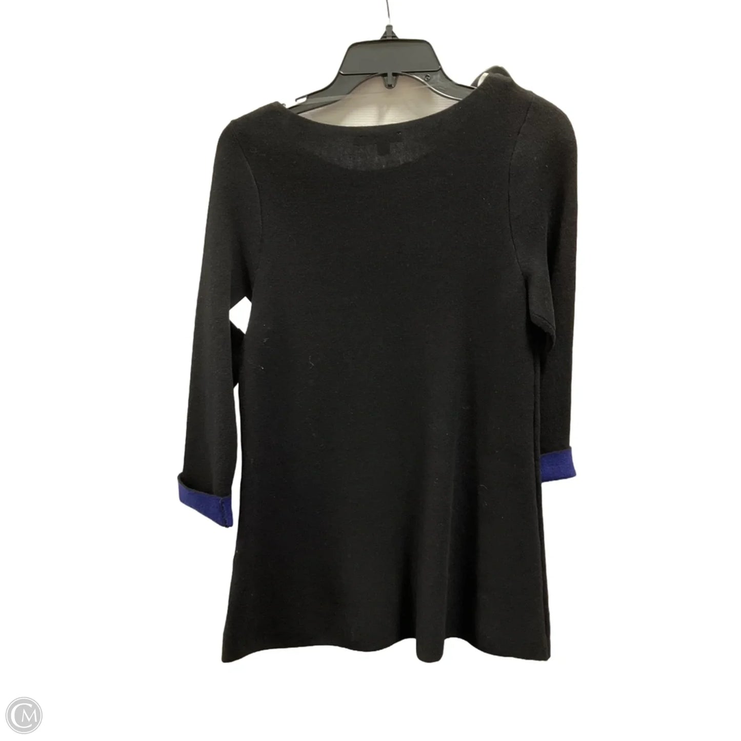 Top 3/4 Sleeve By Chicos In Black, Size: S