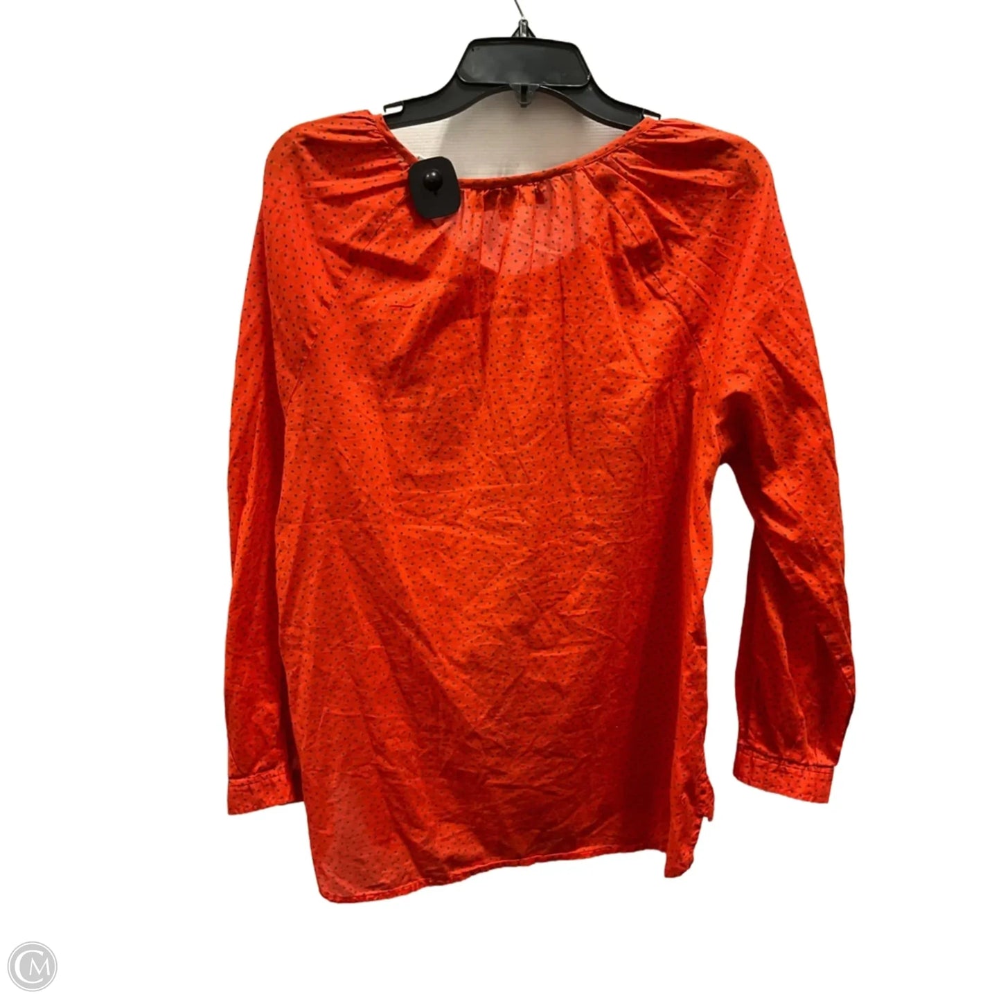 Top Long Sleeve By Loft In Polkadot Pattern, Size: L