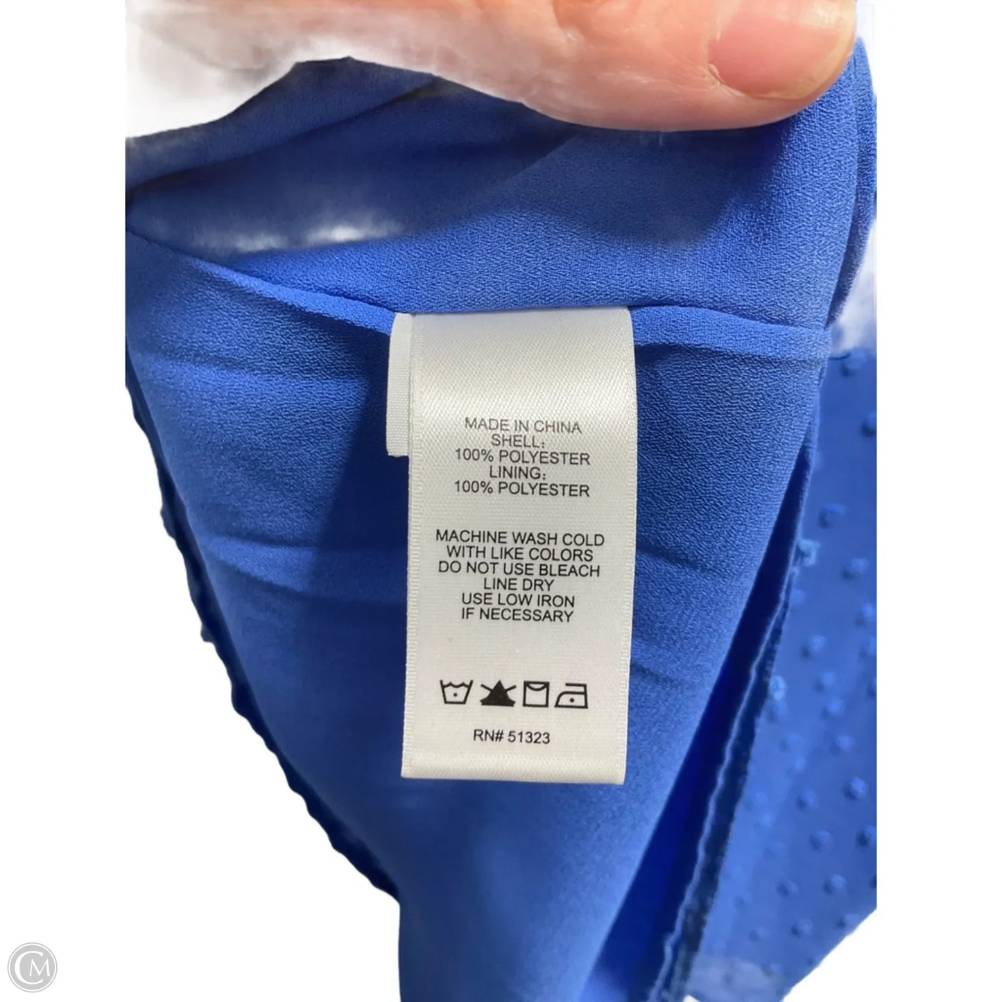 Top 3/4 Sleeve By Cece In Blue, Size: M