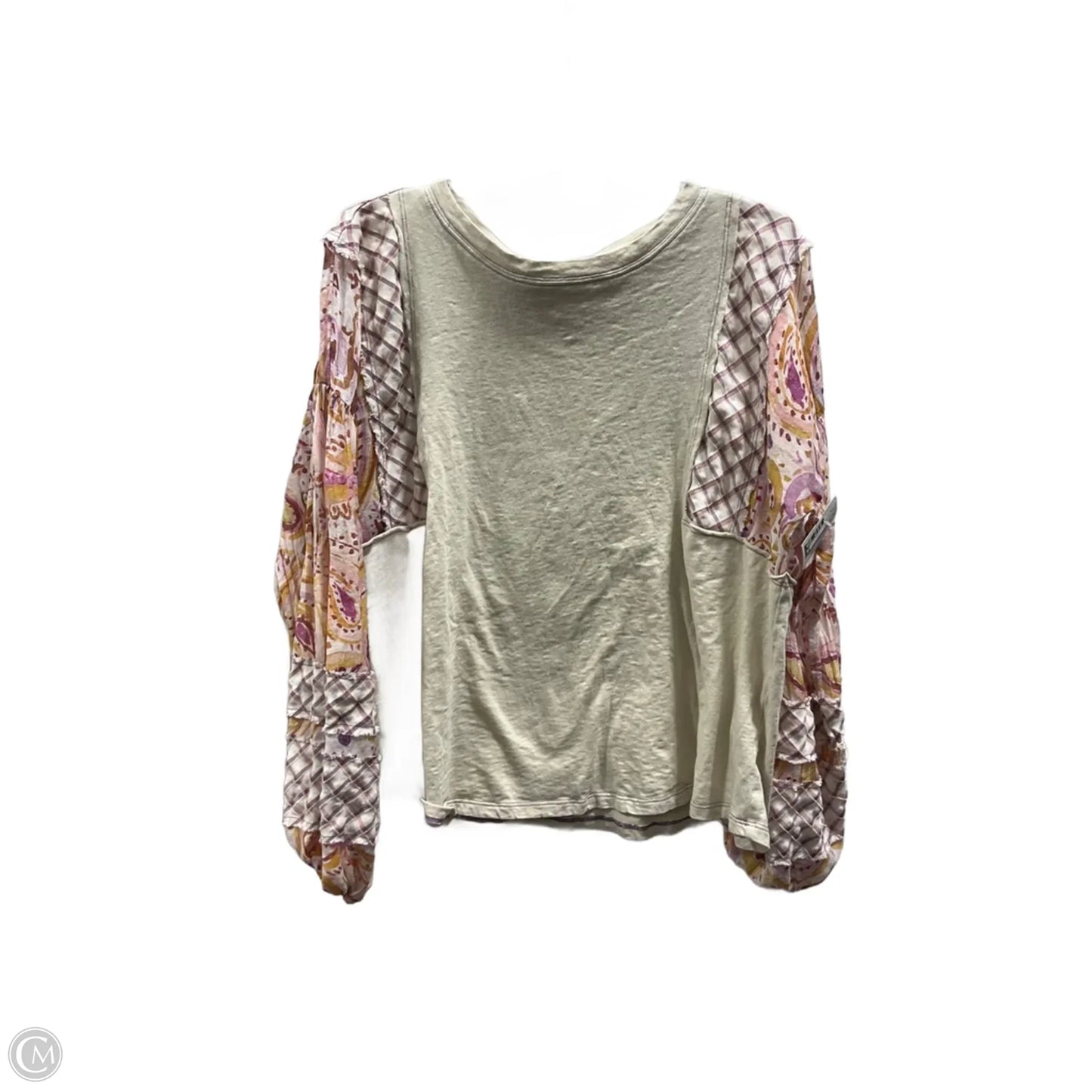 Top Long Sleeve By Easel In Purple & Tan, Size: M