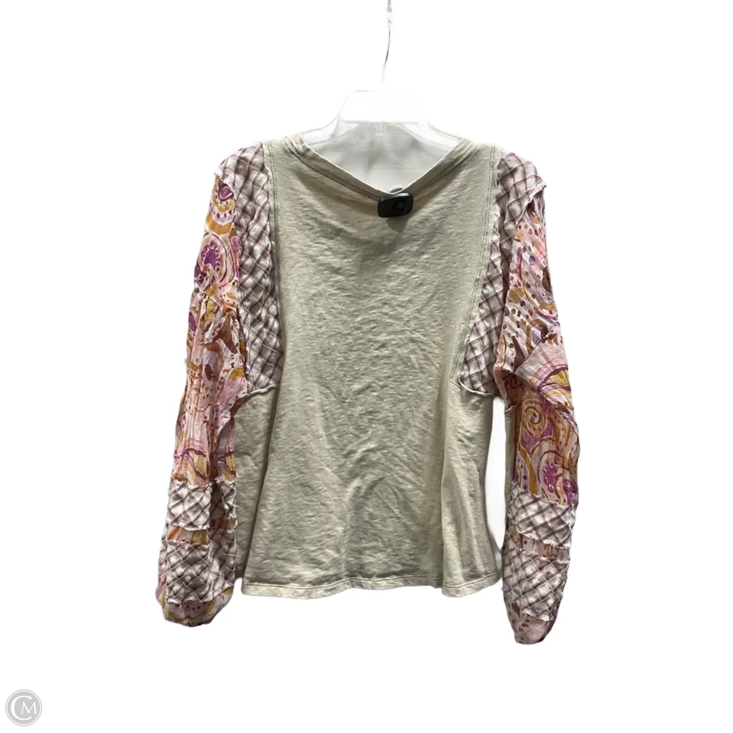 Top Long Sleeve By Easel In Purple & Tan, Size: M