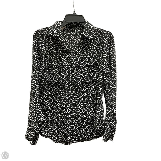 Blouse Long Sleeve By Express In Polkadot Pattern, Size: S