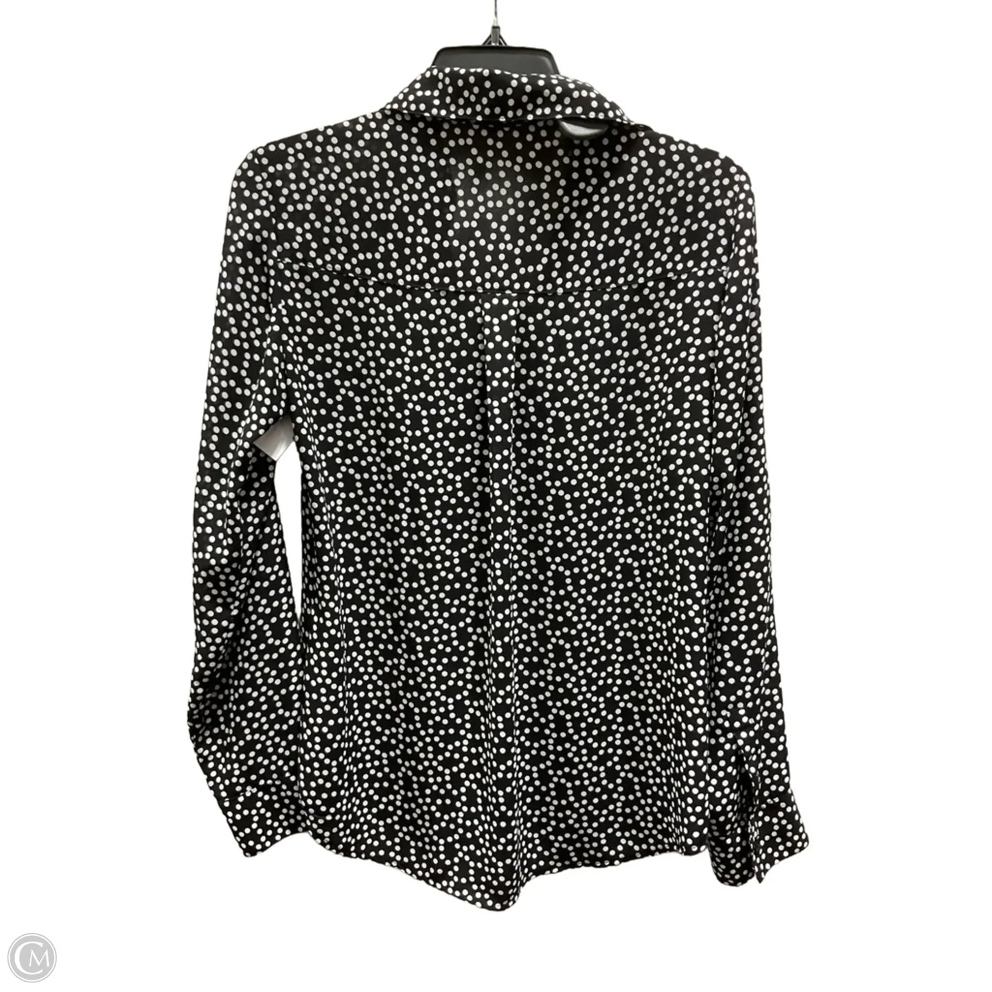 Blouse Long Sleeve By Express In Polkadot Pattern, Size: S