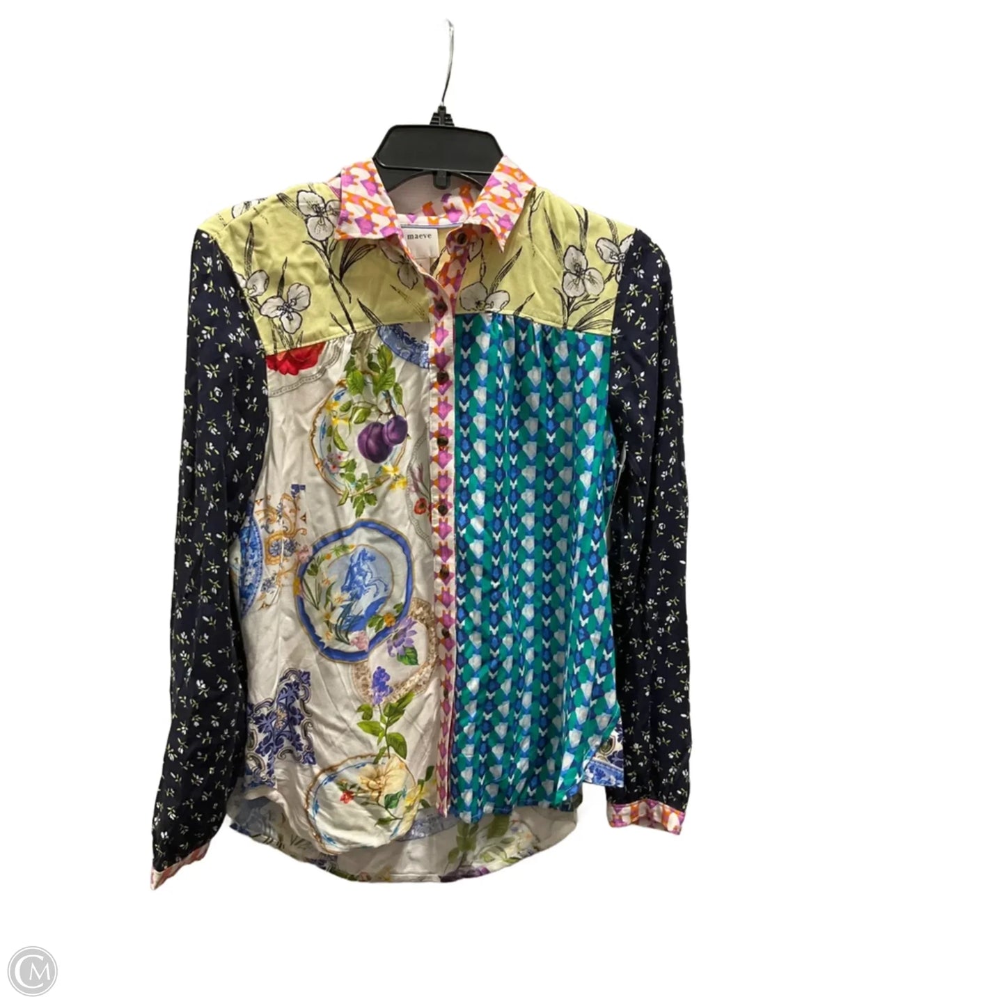 Blouse Long Sleeve By Maeve In Floral Print, Size: S