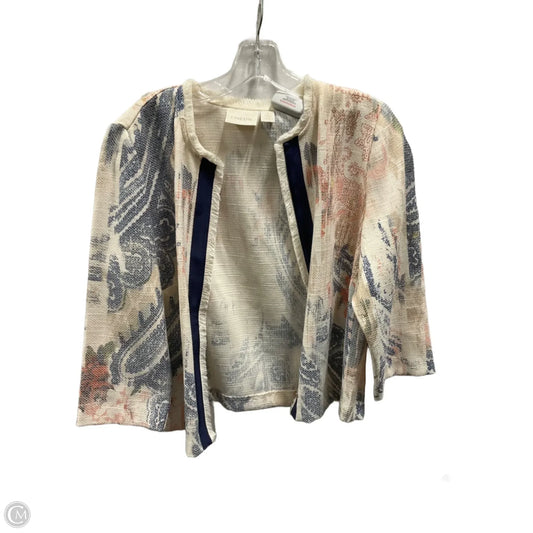 Cardigan By Chicos In Floral Print, Size: M