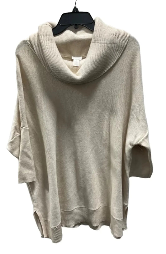 Sweater Short Sleeve By Chicos In Beige, Size: L