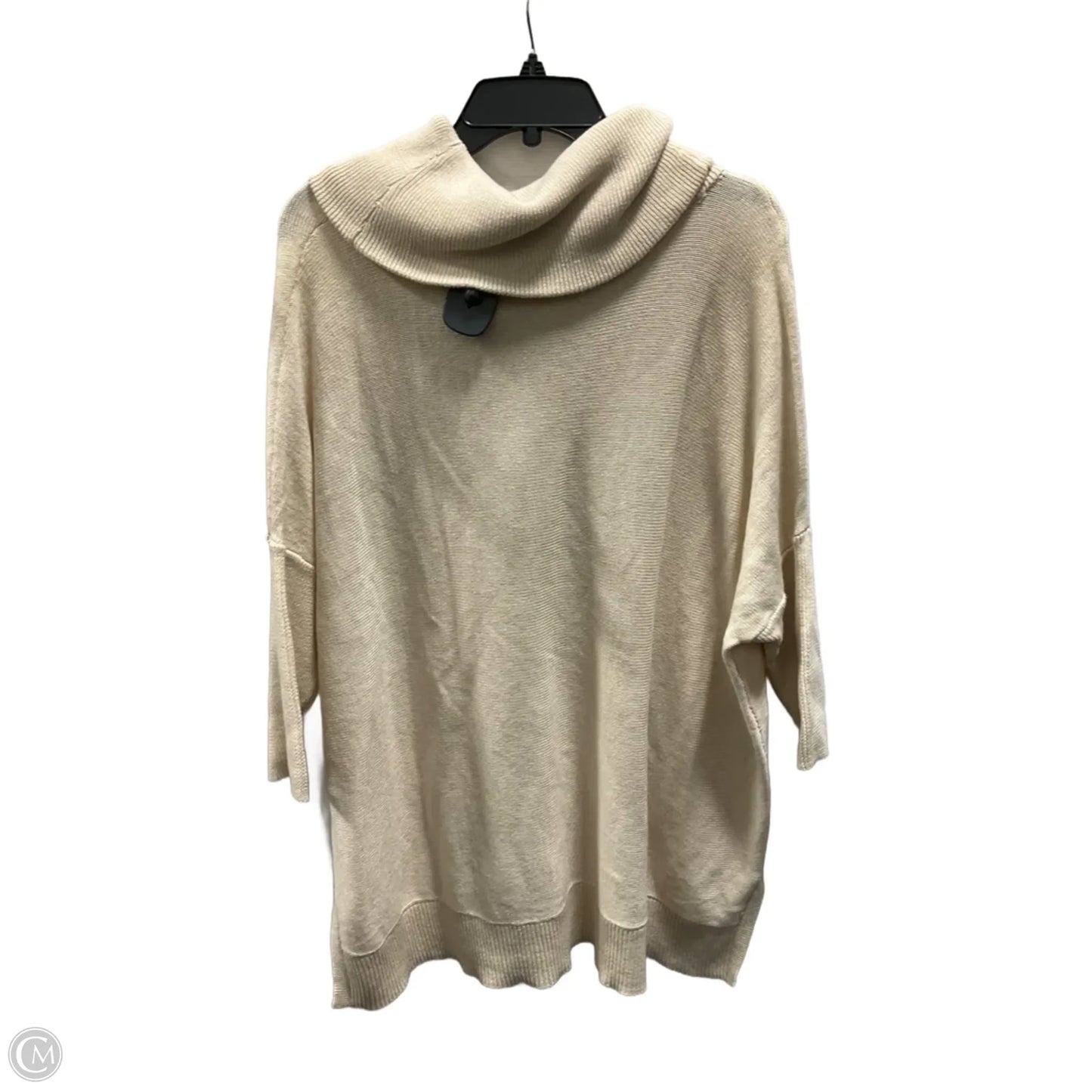 Sweater Short Sleeve By Chicos In Beige, Size: L